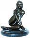 Statue Eroticism Art Woman Bronze Sculpture Figurine 17cm