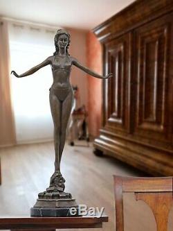 Statue Eroticism Bikini Art Bronze Sculpture 71cm Figurine