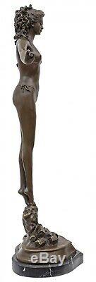 Statue Eroticism Bikini Art Bronze Sculpture 71cm Figurine