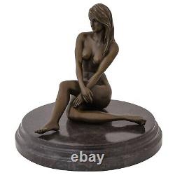 Statue Eroticism Women's Art Bronze Sculpture Figure 19cm
