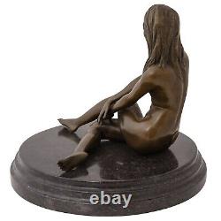 Statue Eroticism Women's Art Bronze Sculpture Figure 19cm