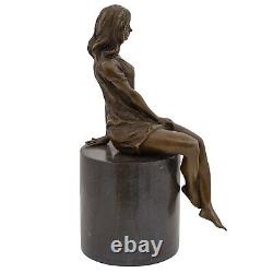 Statue Eroticism Women's Art Bronze Sculpture Figure 27cm
