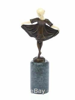 Statue Of Young Ballerina Postflow Ferdinand Preiss Art Deco Bronz