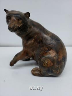 Statue Sculpture Bear Animal Style Art Deco Style Art Nouveau Solid Bronze S