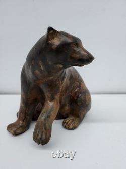 Statue Sculpture Bear Animal Style Art Deco Style Art Nouveau Solid Bronze S
