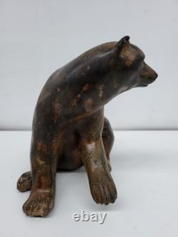 Statue Sculpture Bear Animal Style Art Deco Style Art Nouveau Solid Bronze S