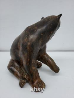 Statue Sculpture Bear Animal Style Art Deco Style Art Nouveau Solid Bronze S