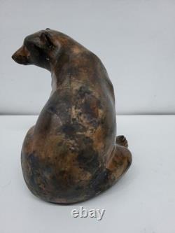Statue Sculpture Bear Animal Style Art Deco Style Art Nouveau Solid Bronze S
