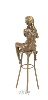 Statue Sculpture Bronze Art Deco New Woman Bar Stool DSBJ-11 Modern