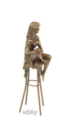 Statue Sculpture Bronze Art Deco New Woman Bar Stool DSBJ-11 Modern