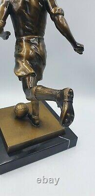 Statue Sculpture Bronze Footballer Regule Make Marble Art
