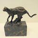 Statue Sculpture Cheetah Animalier Style Art Deco Style Art Nouveau Solid Bronze