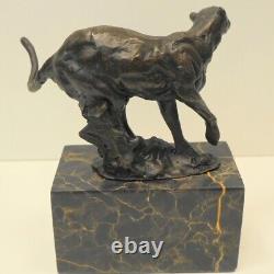 Statue Sculpture Cheetah Animalier Style Art Deco Style Art Nouveau Solid Bronze