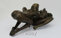 Statue Sculpture Couple Sexy Style Art Deco Style Art New Solid Bronze Sign