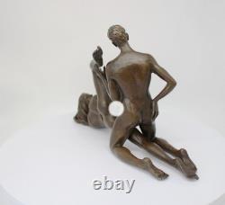 Statue Sculpture Couple Sexy Style Art Deco Style Art Nouveau Bronze Solid Sign