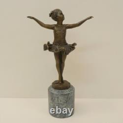 Statue Sculpture Dancer Art Deco Style Art Nouveau Massive Bronze Sign
