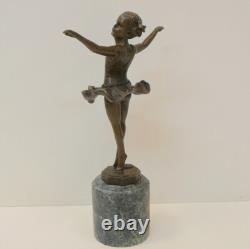Statue Sculpture Dancer Art Deco Style Art Nouveau Massive Bronze Sign