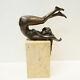 Statue Sculpture Dancer Naked Sexy Pin-up Art Deco Style Massive Bronze
