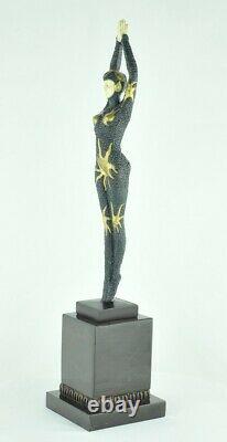 Statue Sculpture Dancer Pin-up Sexy Style Art Deco Massive Bronze Sign