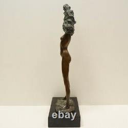 Statue Sculpture Dancer Sexy Pin-up Style Art Deco Style Art Nouveau Bronze Ma