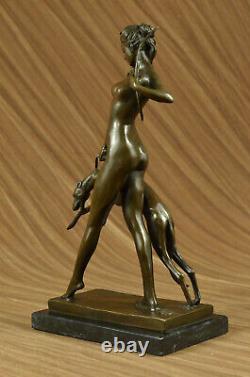 Statue Sculpture Diane Chasseresse Art Deco Style New Bronze Hot Fonte