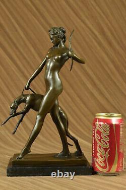 Statue Sculpture Diane Chasseresse Art Deco Style New Bronze Lost Wax