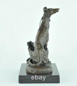 Statue Sculpture Dog Hunting Animal Style Art Deco Style Art Nouveau Bronze