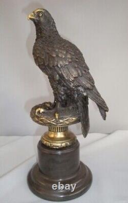 Statue Sculpture Eagle Bird Animalier Art Deco Style Art Nouveau Bronze