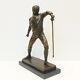 Statue Sculpture Fencing Sword Art Deco Style Art Nouveau Solid Bronze Sig