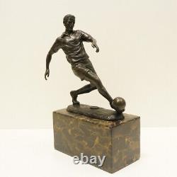 Statue Sculpture Football Style Art Deco Style Art Nouveau Solid Bronze Signed