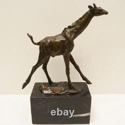 Statue Sculpture Giraffe Animal Style Art Deco Style Art Nouveau Solid Bronze