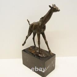 Statue Sculpture Giraffe Animal Style Art Deco Style Art Nouveau Solid Bronze