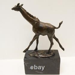 Statue Sculpture Giraffe Animal Style Art Deco Style Art Nouveau Solid Bronze