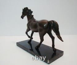 Statue Sculpture Horse Foal Animalier Art Deco Style Art Nouveau Bronze