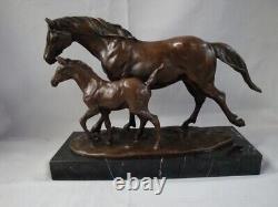 Statue Sculpture Horse Foal Animalier Style Art Deco Style Art Nouveau Bronze