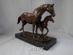 Statue Sculpture Horse Foal Animalier Style Art Deco Style Art Nouveau Bronze