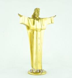 Statue Sculpture Jesus Christ in Solid Bronze Art Deco Style Art Nouveau