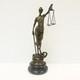 Statue Sculpture Justice Themis Art Deco Style Art Nouveau Bronze Massif