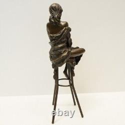 Statue Sculpture Lady Sexy Style Art Deco Style Solid Bronze Art Nouveau