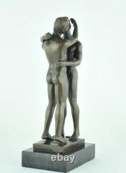 Statue Sculpture Naked Couple Sexy Style Art Deco Bronze Massive Sign