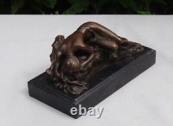 Statue Sculpture Naked Lady Sexy Style Art Deco Style Art Nouveau Bronze