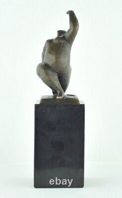 Statue Sculpture Nude Dancer Acrobat Modern Style Art Deco Bronze