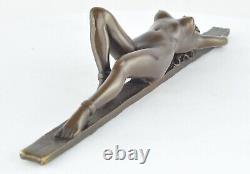 Statue Sculpture Nue Pin-up Sexy Style Art Deco Style Art New Solid Bronze
