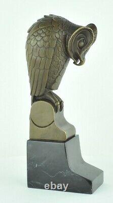Statue Sculpture Owl Owl Animal Style Art Deco Solid Bronze Sign