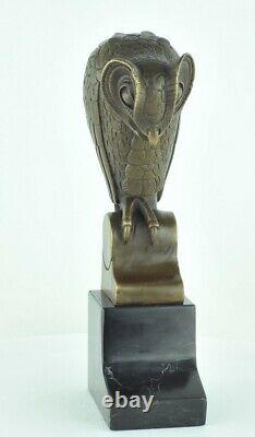 Statue Sculpture Owl Owl Animal Style Art Deco Solid Bronze Sign