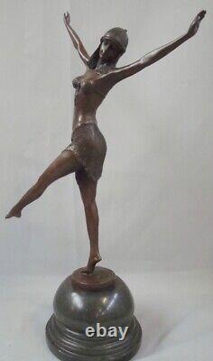 Statue Sculpture Palmyra Sexy Style Art Deco Style Art Nouveau Solid Bronze Signature