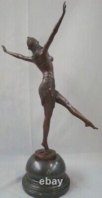 Statue Sculpture Palmyra Sexy Style Art Deco Style Art Nouveau Solid Bronze Signature