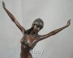 Statue Sculpture Palmyre Sexy Style Art Deco Style Art New Solid Bronze Sig