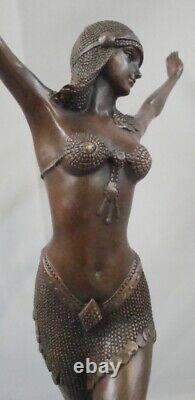 Statue Sculpture Palmyre Sexy Style Art Deco Style Art New Solid Bronze Sig