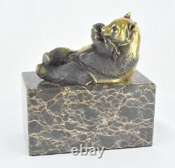 Statue Sculpture Panda Animalier Style Art Deco Style Art Nouveau Solid Bronze